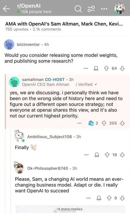 OpenAI CEO因DeepSeek反思:不该采取闭源策略 我们站在了历史的错误一方